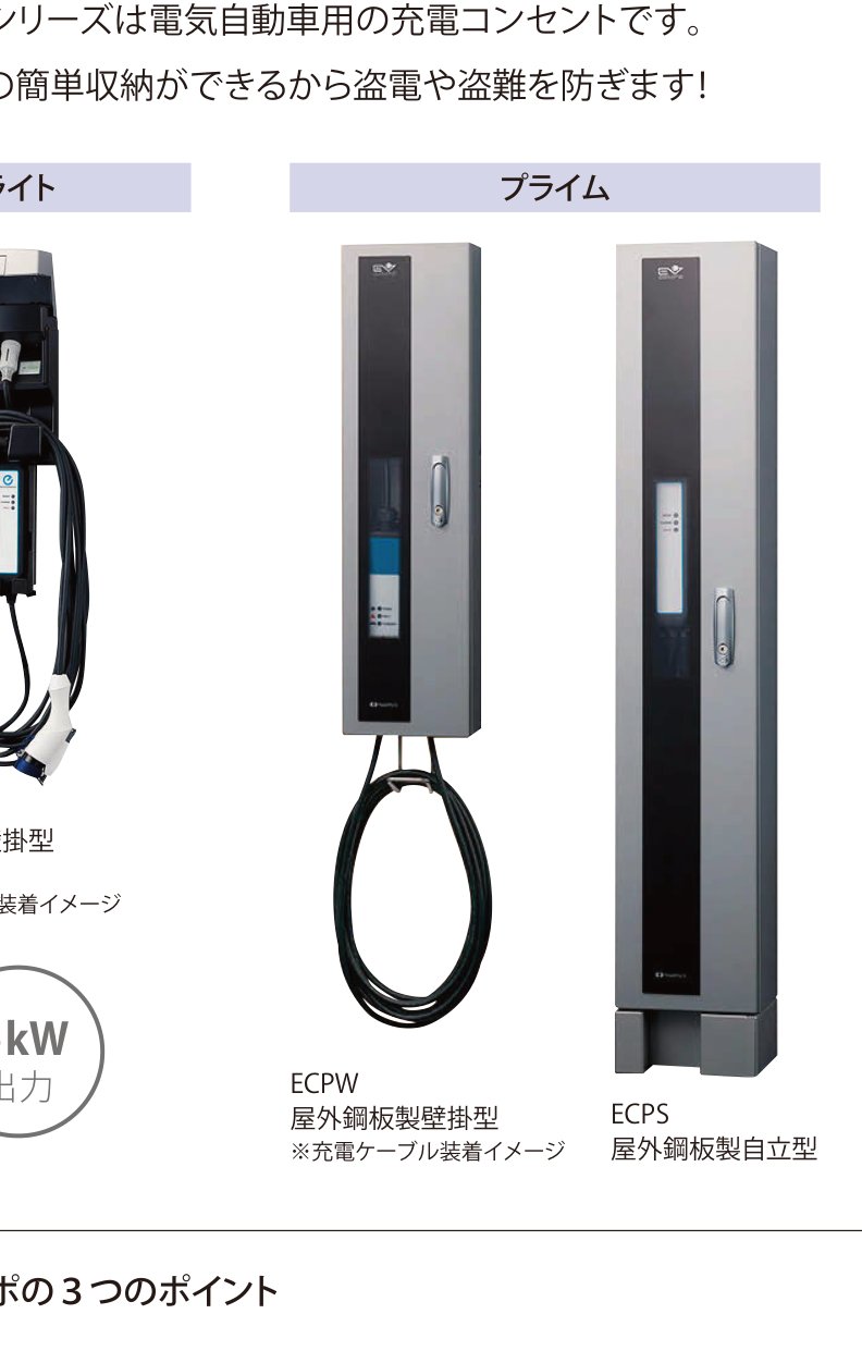 EVコンポ プライム ECPW 屋外鋼板製壁掛型