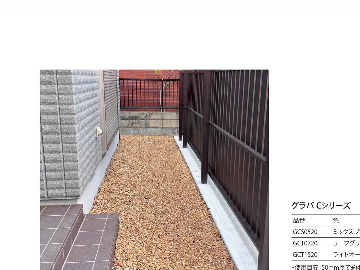 グラバCシリーズ 施工例(通路の砂利敷き)