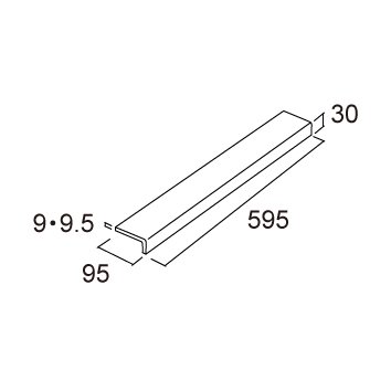 クラレット 形状図 600x100タレ付階段（接着）