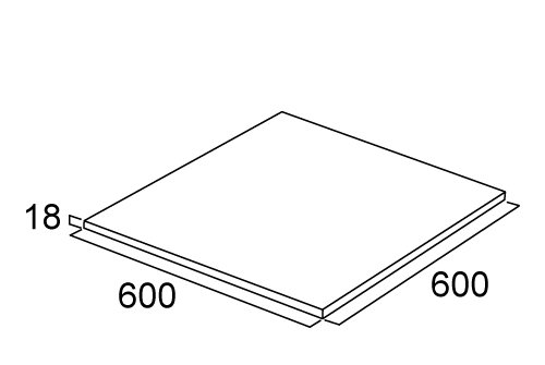 ルイーダ(グラン舗石) 形状図 600角平