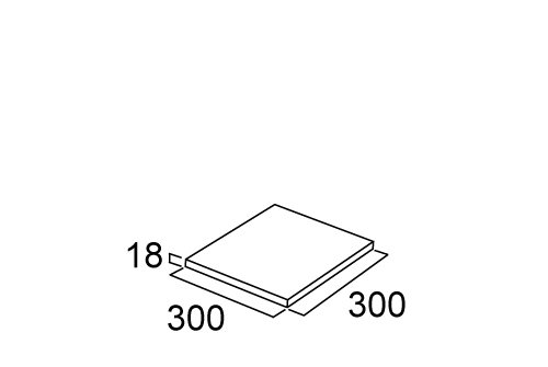 ルイーダ(グラン舗石) 形状図 300角平