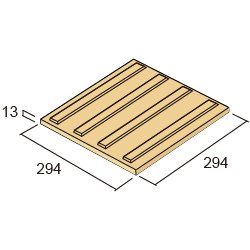 視覚障がい者用タイル 形状図 300角平(誘導表示型)