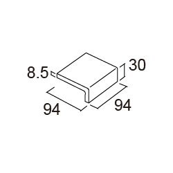 ティア 形状図 100角タレ付階段