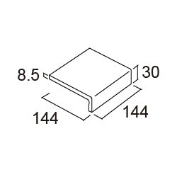 ティア 形状図 150角タレ付階段