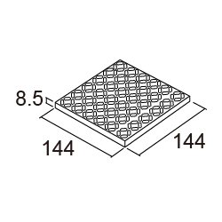 ティア 形状図 150角スロープタイル