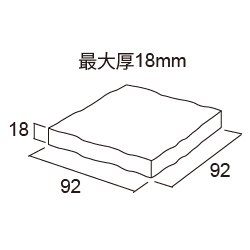 ラグタイム・グラニット 形状図 100角平
