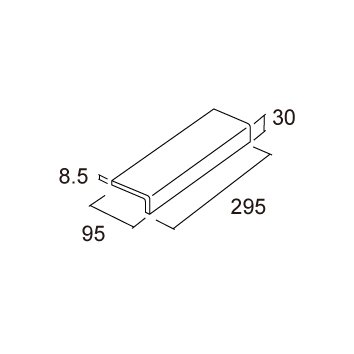ブレンダ 形状図 300x100タレ付階段(接着)