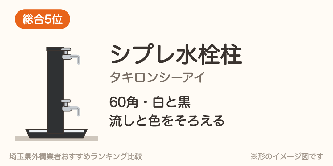 シプレ水栓柱の形のイメージ図